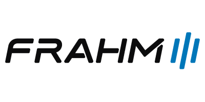 Logo da Frahm, parceira para projetos de som ambiente da REL Soluções.